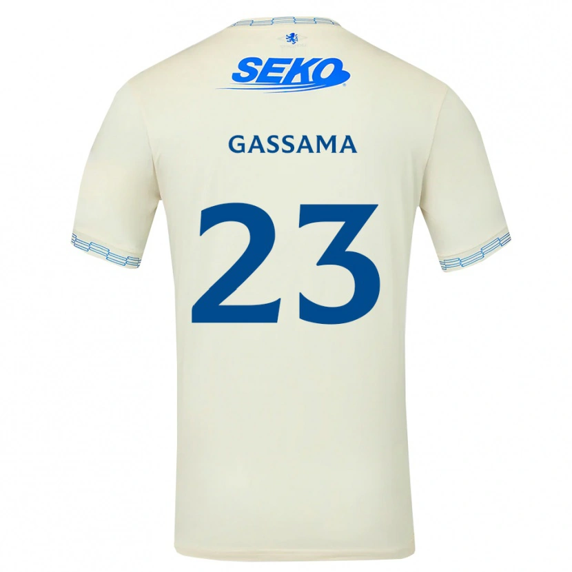 Danxen Kvinnor Djeidi Gassama #23 Djup Himmelsblå Vit Bortatröja Matchtröjor 2026/27 Tröjor T-Tröja