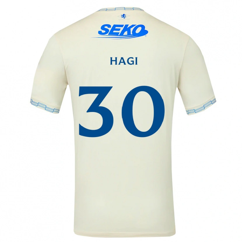 Danxen Kvinnor Ianis Hagi #30 Djup Himmelsblå Vit Bortatröja Matchtröjor 2026/27 Tröjor T-Tröja