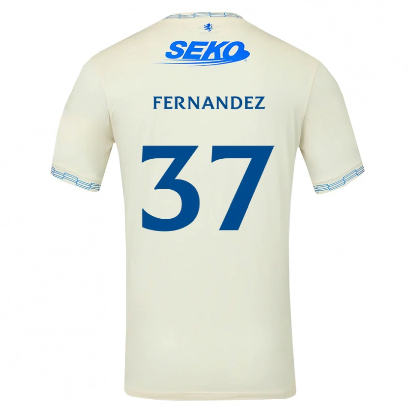 Danxen Kvinnor Emmanuel Fernandez #37 Djup Himmelsblå Vit Bortatröja Matchtröjor 2026/27 Tröjor T-Tröja