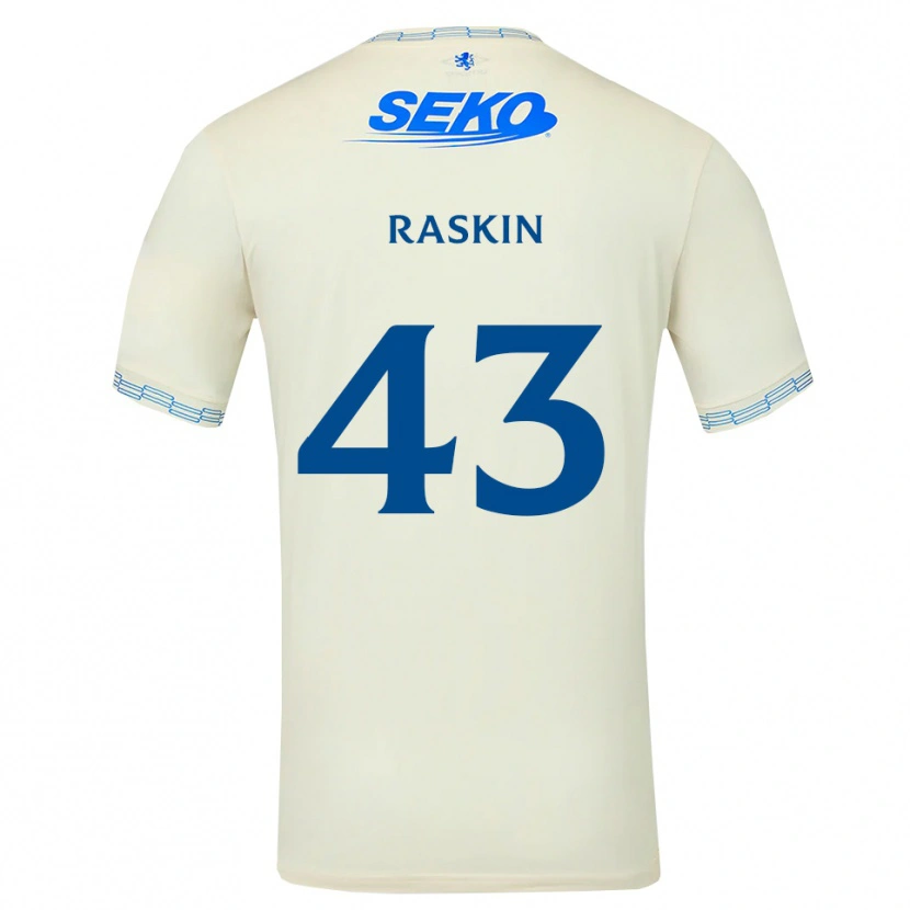 Danxen Kvinnor Nicolas Raskin #43 Djup Himmelsblå Vit Bortatröja Matchtröjor 2026/27 Tröjor T-Tröja