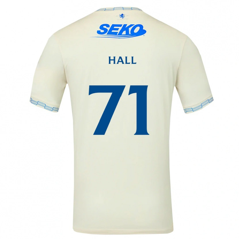 Danxen Kvinnor Ruaridh Hall #71 Djup Himmelsblå Vit Bortatröja Matchtröjor 2026/27 Tröjor T-Tröja