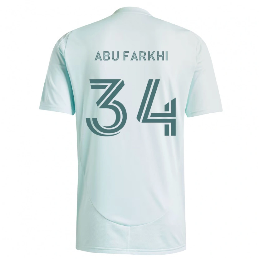 Danxen Kvinnor Sayed Abu Farkhi #34 Vit Ljusgrön Bortatröja Matchtröjor 2026/27 Tröjor T-Tröja