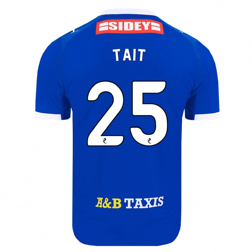 Danxen Barn Macaulay Tait #25 Blå Röd Gul Hemmatröja Matchtröjor 2026/27 Tröjor T-Tröja