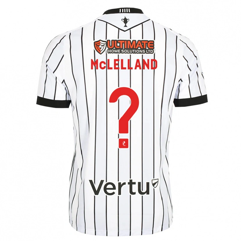 Danxen Barn Kenzie Mclelland #0 Vit Svart Röd Hemmatröja Matchtröjor 2026/27 Tröjor T-Tröja