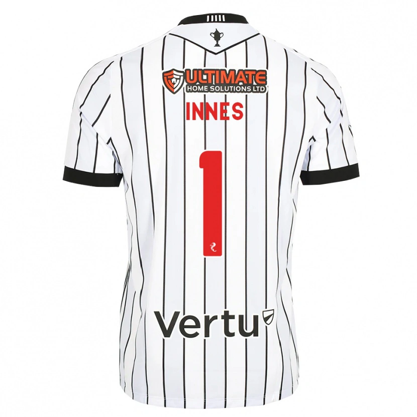 Danxen Barn Charlie Innes #1 Vit Svart Röd Hemmatröja Matchtröjor 2026/27 Tröjor T-Tröja