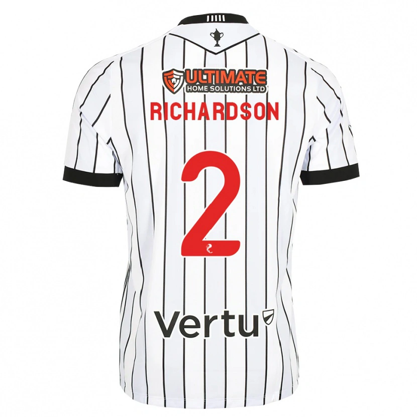 Danxen Barn Jayden Richardson #2 Vit Svart Röd Hemmatröja Matchtröjor 2026/27 Tröjor T-Tröja