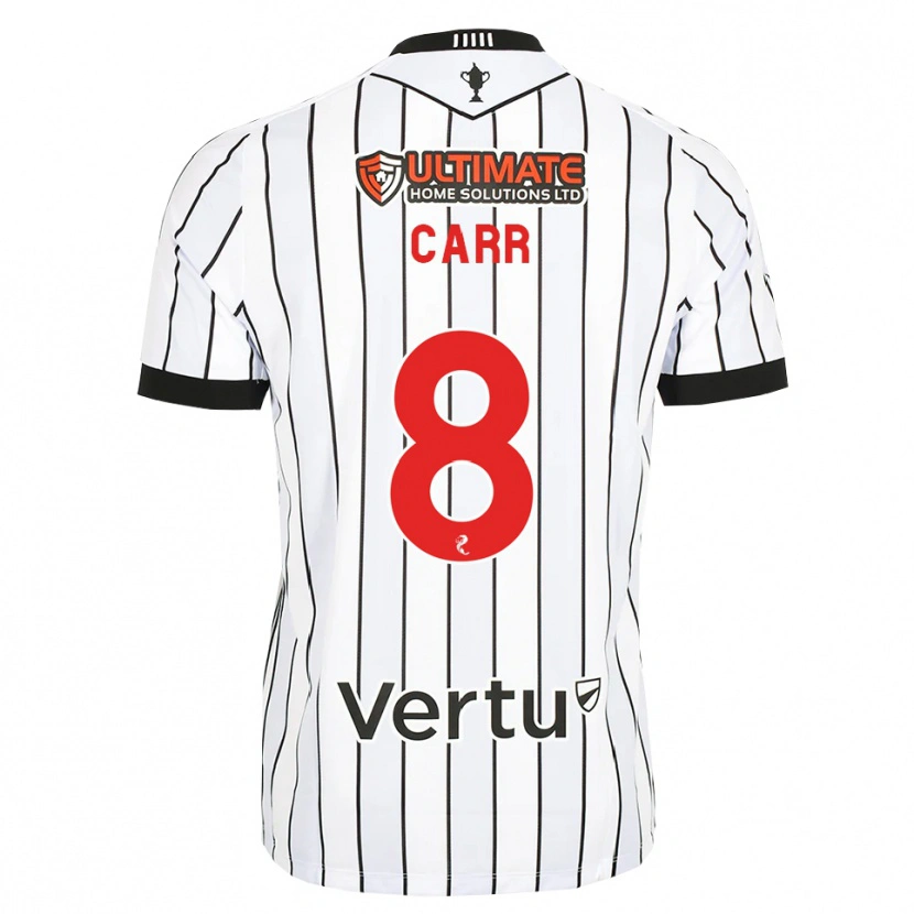 Danxen Barn Ryan Carr #8 Vit Svart Röd Hemmatröja Matchtröjor 2026/27 Tröjor T-Tröja