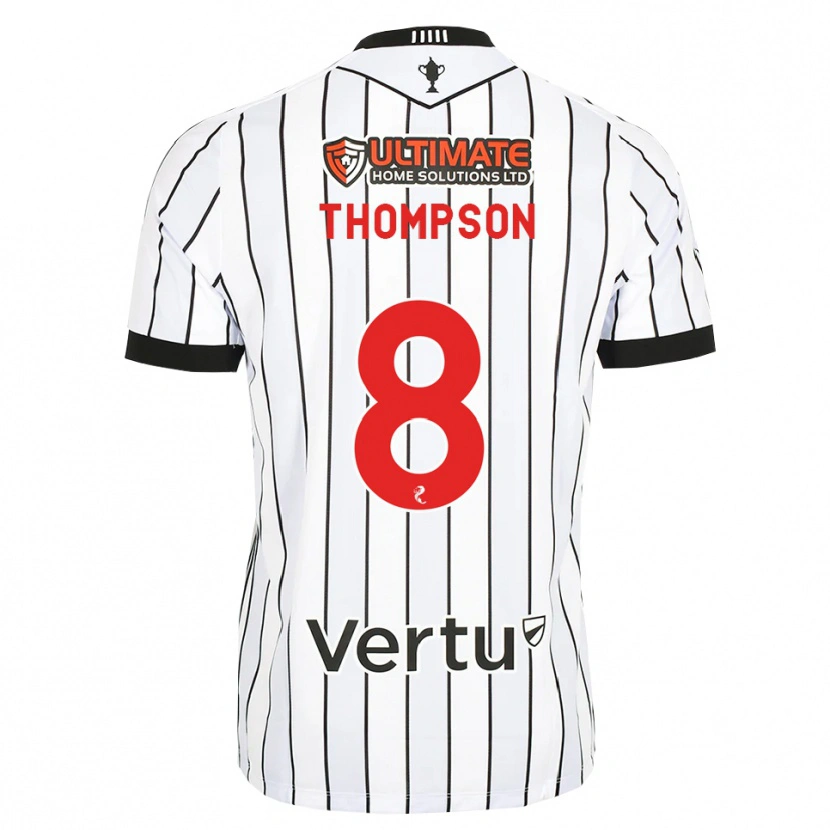 Danxen Barn Struan Thompson #8 Vit Svart Röd Hemmatröja Matchtröjor 2026/27 Tröjor T-Tröja