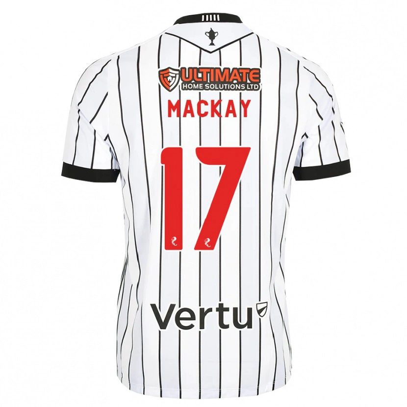 Danxen Barn Rory Mackay #17 Vit Svart Röd Hemmatröja Matchtröjor 2026/27 Tröjor T-Tröja