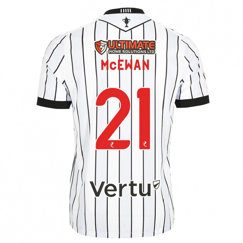 Danxen Barn Carter Mcewan #21 Vit Svart Röd Hemmatröja Matchtröjor 2026/27 Tröjor T-Tröja