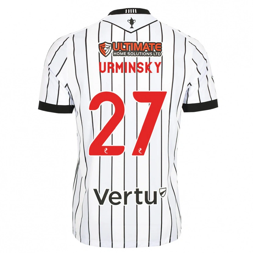 Danxen Barn Peter Urminsky #27 Vit Svart Röd Hemmatröja Matchtröjor 2026/27 Tröjor T-Tröja