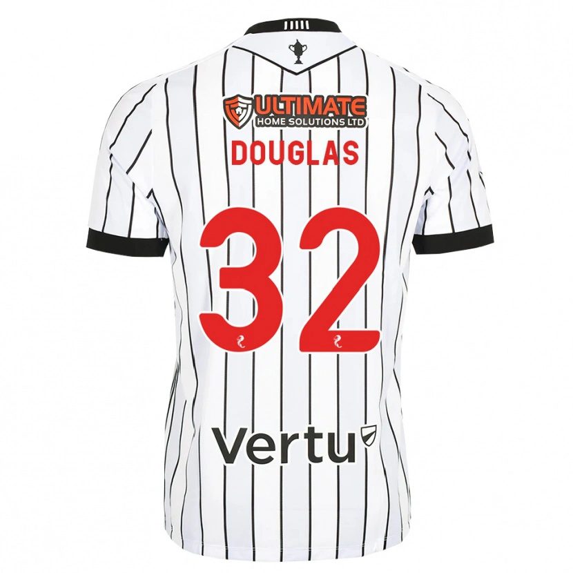 Danxen Barn Luke Douglas #32 Vit Svart Röd Hemmatröja Matchtröjor 2026/27 Tröjor T-Tröja