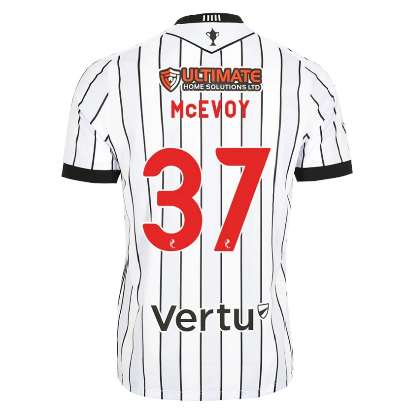 Danxen Barn Carrick Mcevoy #37 Vit Svart Röd Hemmatröja Matchtröjor 2026/27 Tröjor T-Tröja
