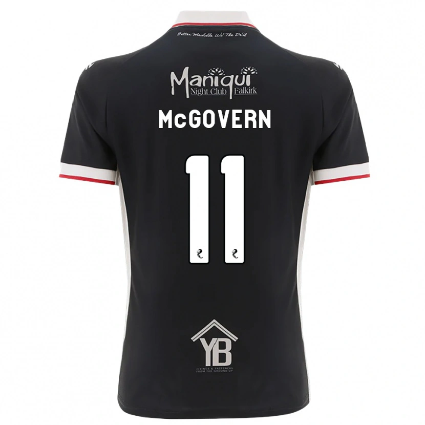Danxen Barn Paul Mcgovern #11 Svart Vit Röd Hemmatröja Matchtröjor 2026/27 Tröjor T-Tröja