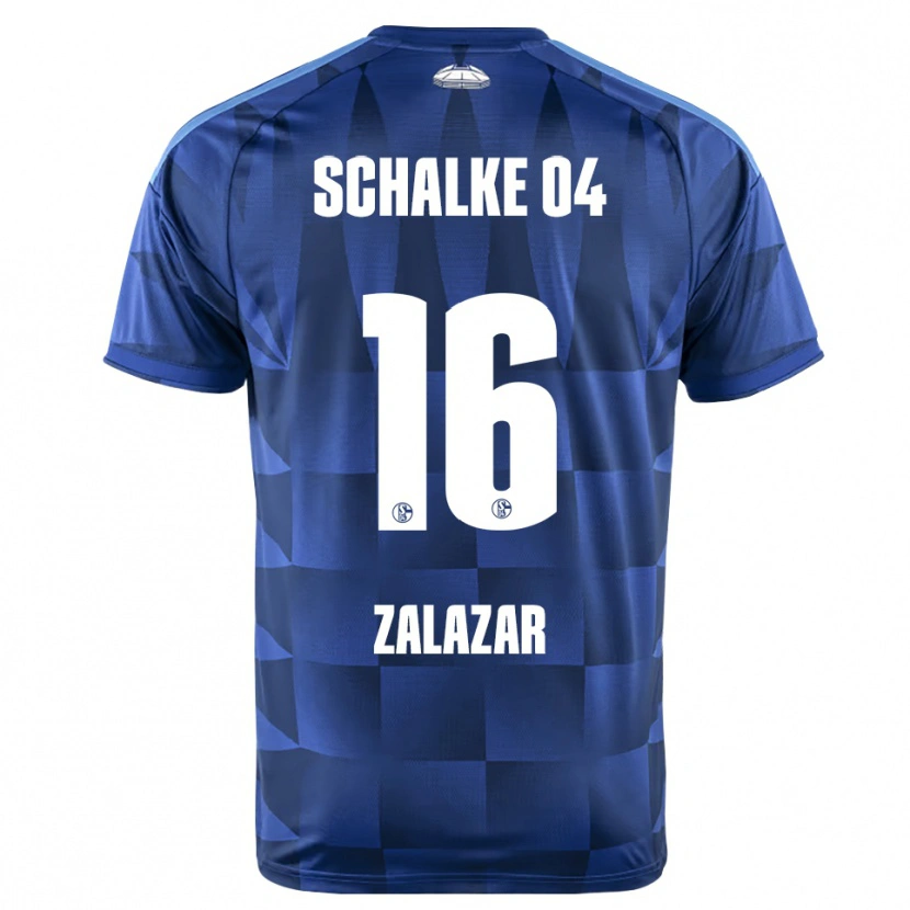 Danxen Barn Mauro Zalazar #16 Mörkblå Gul Vit Hemmatröja Matchtröjor 2026/27 Tröjor T-Tröja