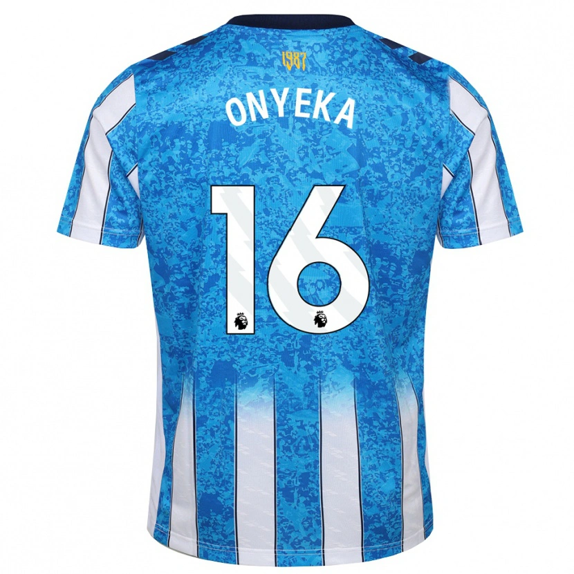 Danxen Barn Frank Onyeka #16 Vit Blå Orange Hemmatröja Matchtröjor 2026/27 Tröjor T-Tröja
