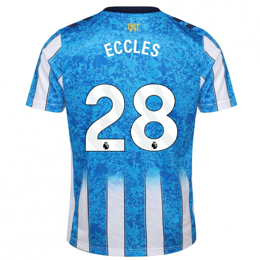 Danxen Barn Josh Eccles #28 Vit Blå Orange Hemmatröja Matchtröjor 2026/27 Tröjor T-Tröja