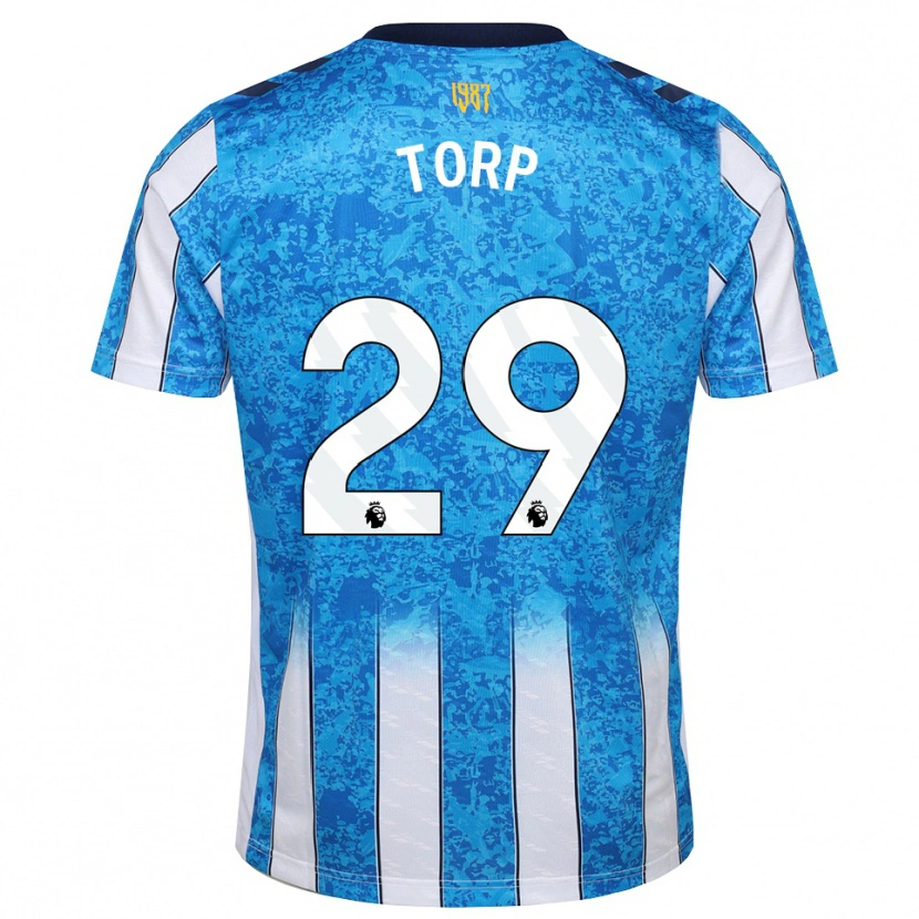 Danxen Barn Victor Torp #29 Vit Blå Orange Hemmatröja Matchtröjor 2026/27 Tröjor T-Tröja
