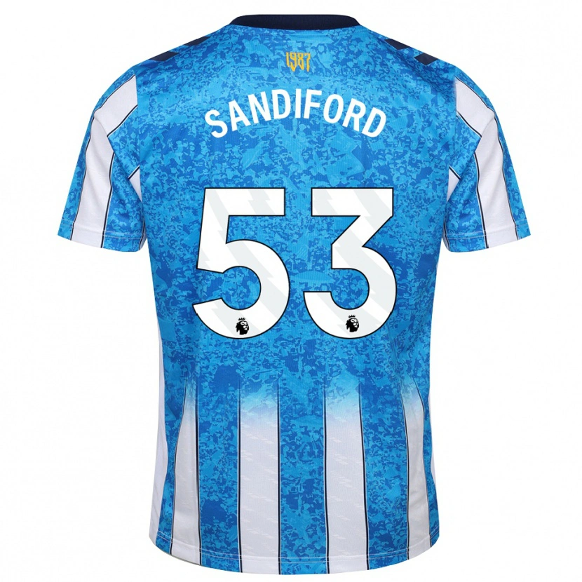 Danxen Barn Greg Sandiford #53 Vit Blå Orange Hemmatröja Matchtröjor 2026/27 Tröjor T-Tröja