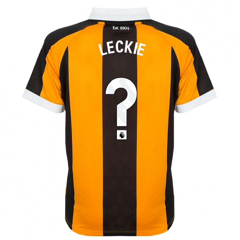 Danxen Barn Jack Leckie #0 Orange Svart Vit Hemmatröja Matchtröjor 2026/27 Tröjor T-Tröja