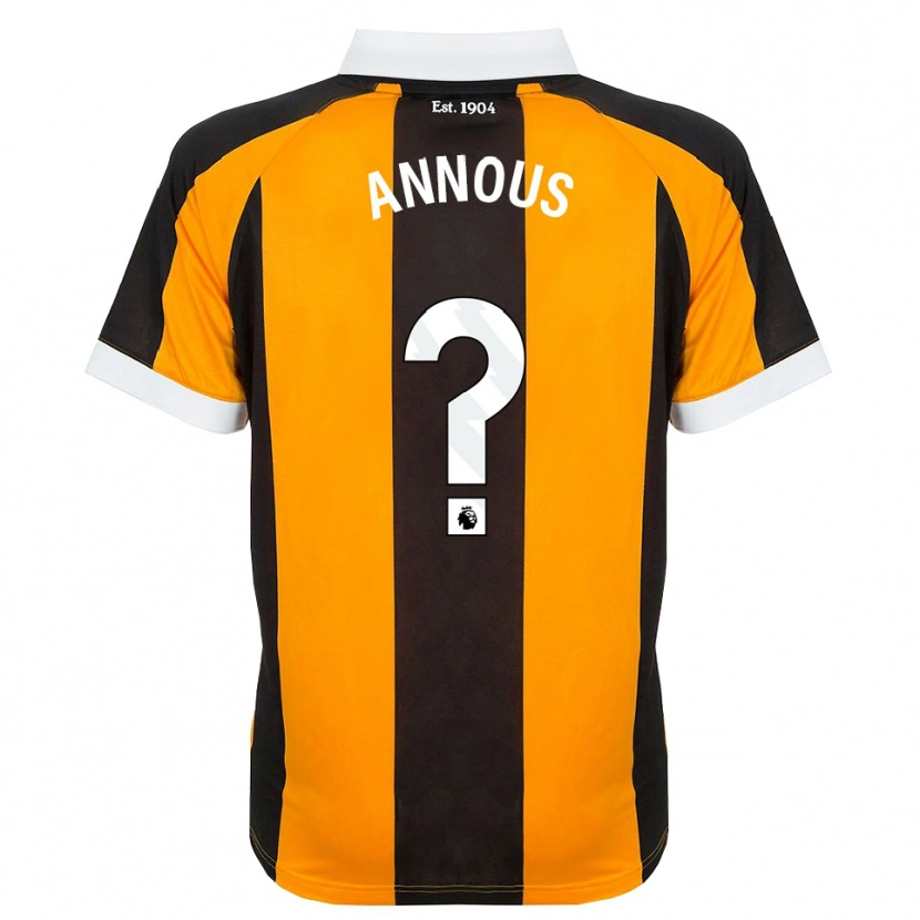 Danxen Barn Brandon Annous #0 Orange Svart Vit Hemmatröja Matchtröjor 2026/27 Tröjor T-Tröja