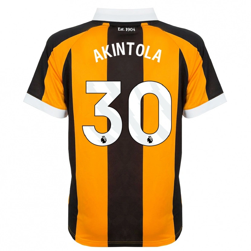 Danxen Barn David Akintola #30 Orange Svart Vit Hemmatröja Matchtröjor 2026/27 Tröjor T-Tröja
