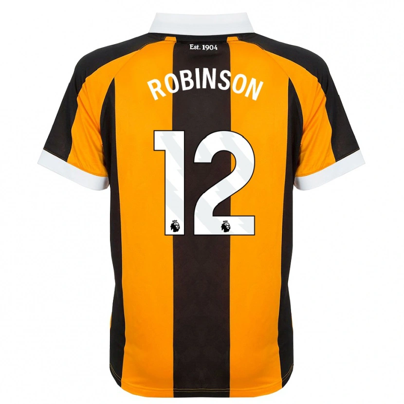 Danxen Barn Ben Robinson #12 Orange Svart Vit Hemmatröja Matchtröjor 2026/27 Tröjor T-Tröja