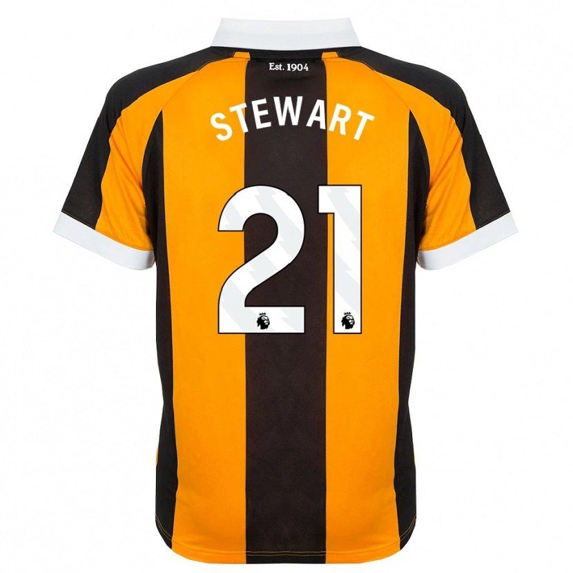 Danxen Barn Alice Stewart #21 Orange Svart Vit Hemmatröja Matchtröjor 2026/27 Tröjor T-Tröja