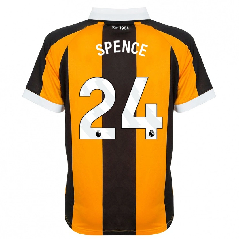 Danxen Barn Emily Spence #24 Orange Svart Vit Hemmatröja Matchtröjor 2026/27 Tröjor T-Tröja