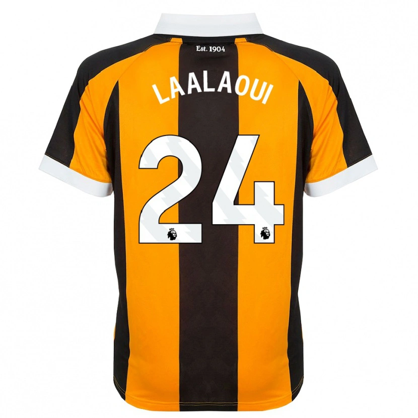 Danxen Barn Reda Laalaoui #24 Orange Svart Vit Hemmatröja Matchtröjor 2026/27 Tröjor T-Tröja