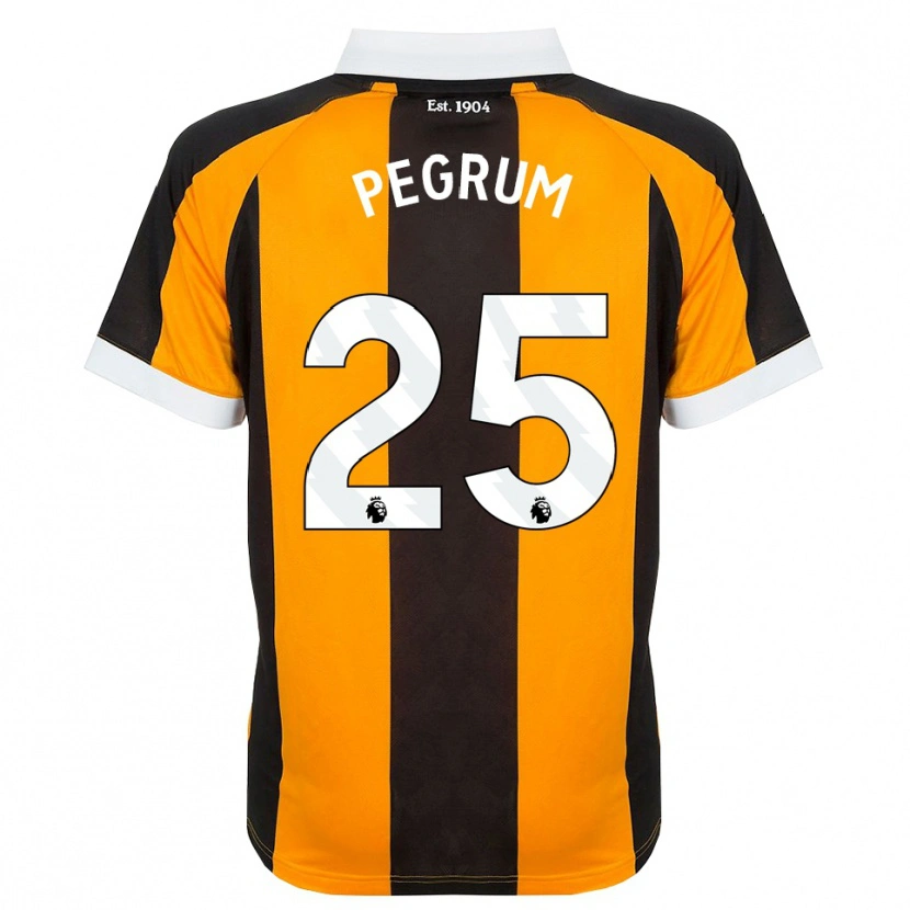 Danxen Barn Florence Pegrum #25 Orange Svart Vit Hemmatröja Matchtröjor 2026/27 Tröjor T-Tröja
