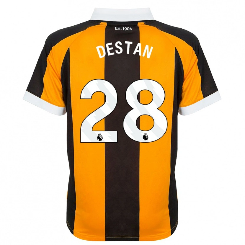 Danxen Barn Enis Destan #28 Orange Svart Vit Hemmatröja Matchtröjor 2026/27 Tröjor T-Tröja