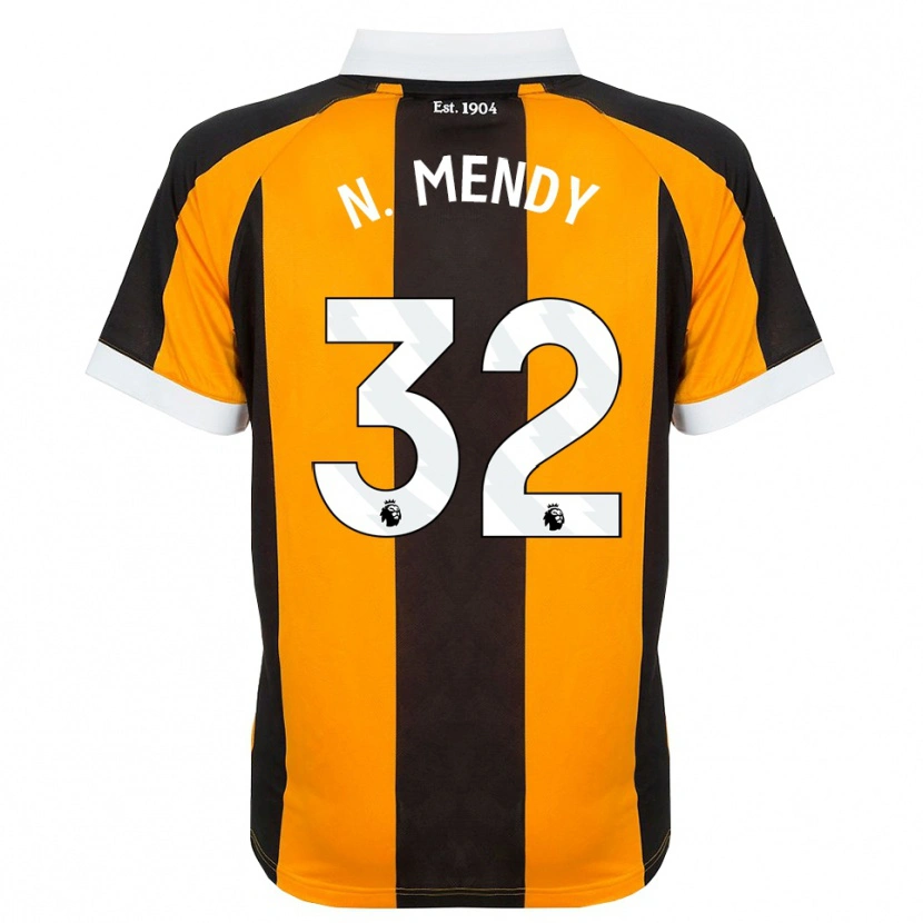 Danxen Barn Nobel Mendy #32 Orange Svart Vit Hemmatröja Matchtröjor 2026/27 Tröjor T-Tröja