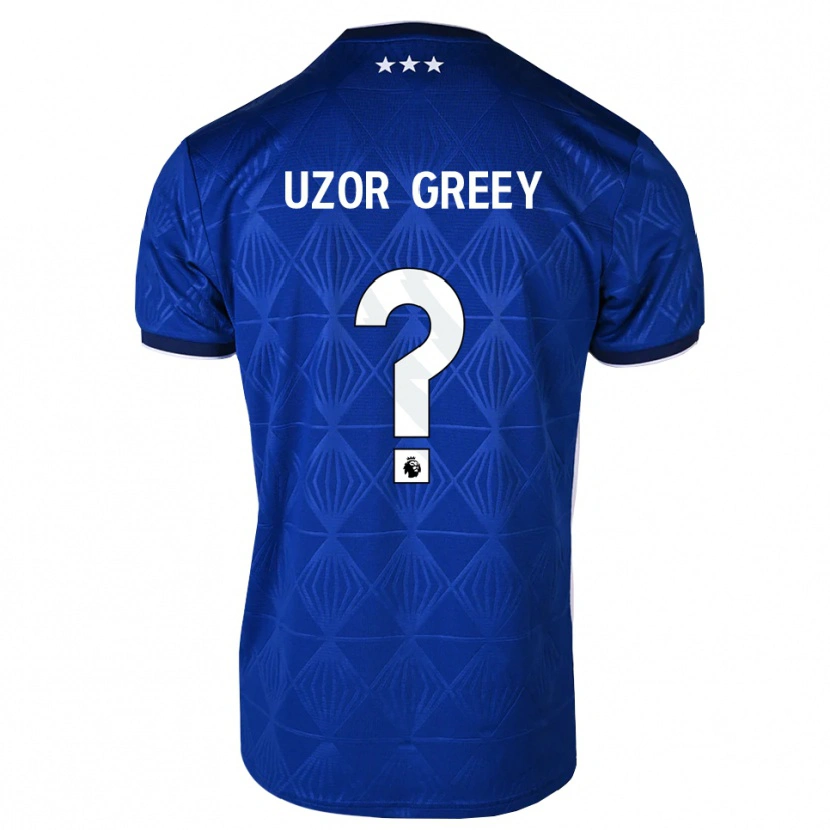 Danxen Barn Chuks Uzor-Greey #0 Mellanblå Vit Röd Hemmatröja Matchtröjor 2026/27 Tröjor T-Tröja