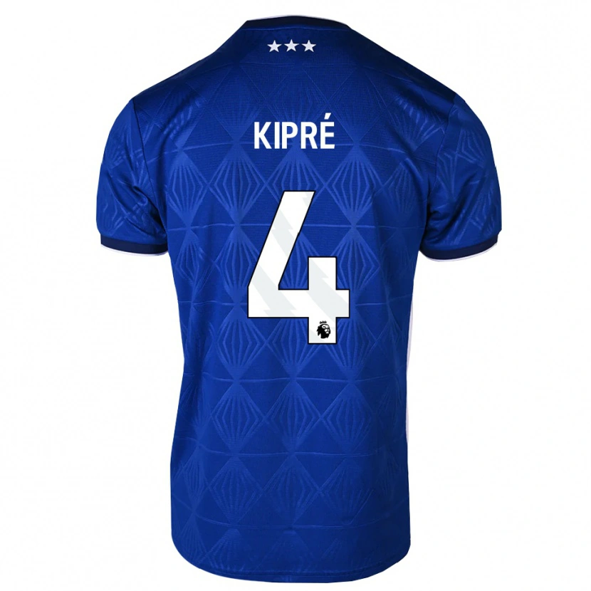 Danxen Barn Cédric Kipré #4 Mellanblå Vit Röd Hemmatröja Matchtröjor 2026/27 Tröjor T-Tröja