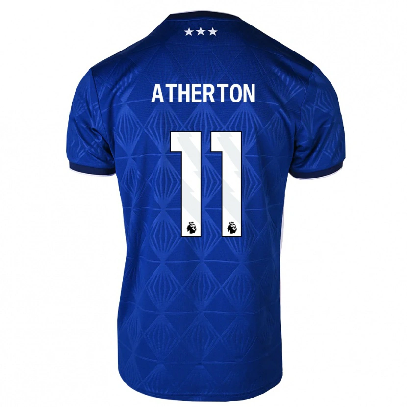 Danxen Barn Chris Atherton #11 Mellanblå Vit Röd Hemmatröja Matchtröjor 2026/27 Tröjor T-Tröja