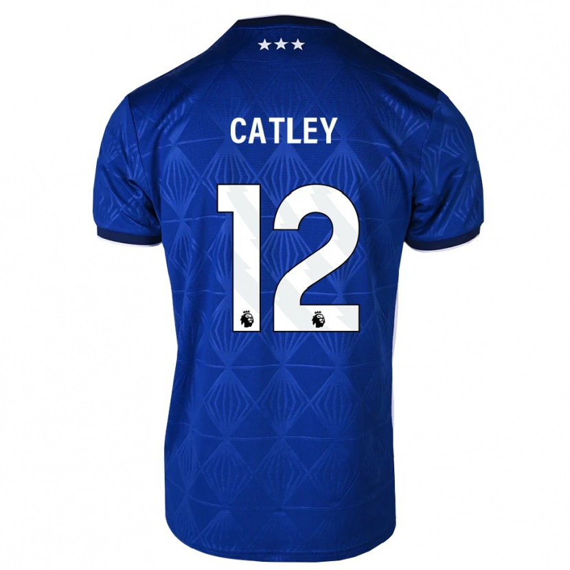 Danxen Barn Jack Catley #12 Mellanblå Vit Röd Hemmatröja Matchtröjor 2026/27 Tröjor T-Tröja