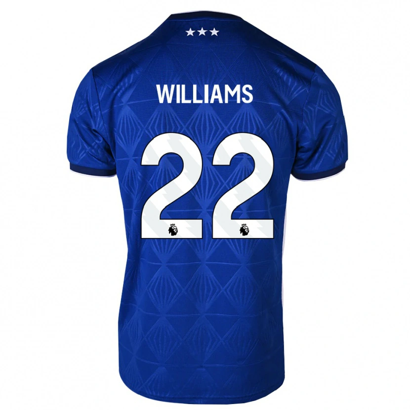 Danxen Barn Evie Williams #22 Mellanblå Vit Röd Hemmatröja Matchtröjor 2026/27 Tröjor T-Tröja