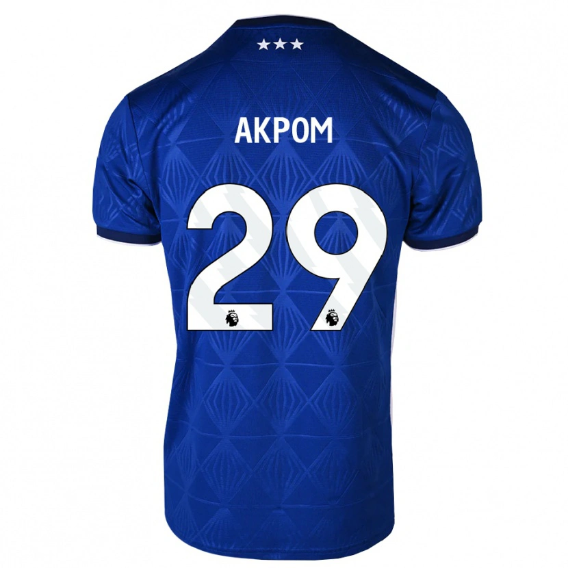 Danxen Barn Chuba Akpom #29 Mellanblå Vit Röd Hemmatröja Matchtröjor 2026/27 Tröjor T-Tröja