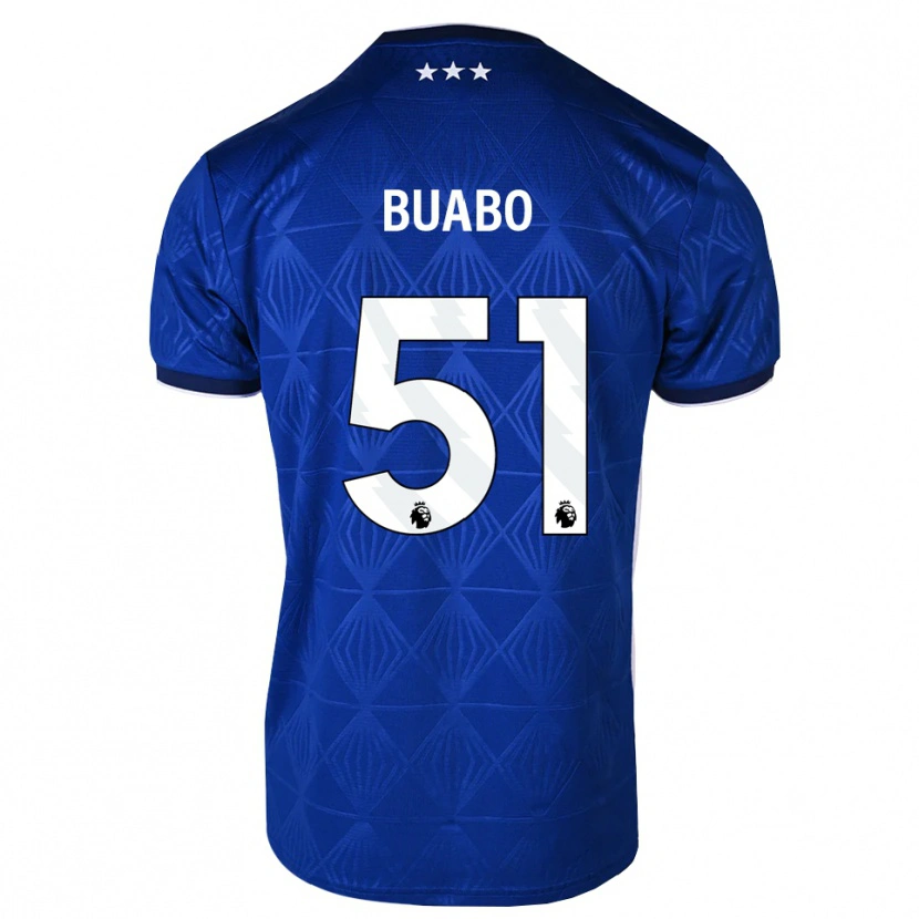 Danxen Barn Gerrard Buabo #51 Mellanblå Vit Röd Hemmatröja Matchtröjor 2026/27 Tröjor T-Tröja