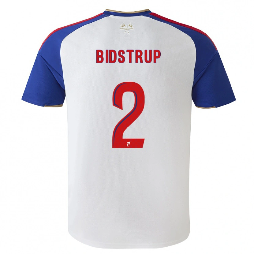 Danxen Barn Mads Bidstrup #2 Kungligt Blå Röd Vit Hemmatröja Matchtröjor 2026/27 Tröjor T-Tröja