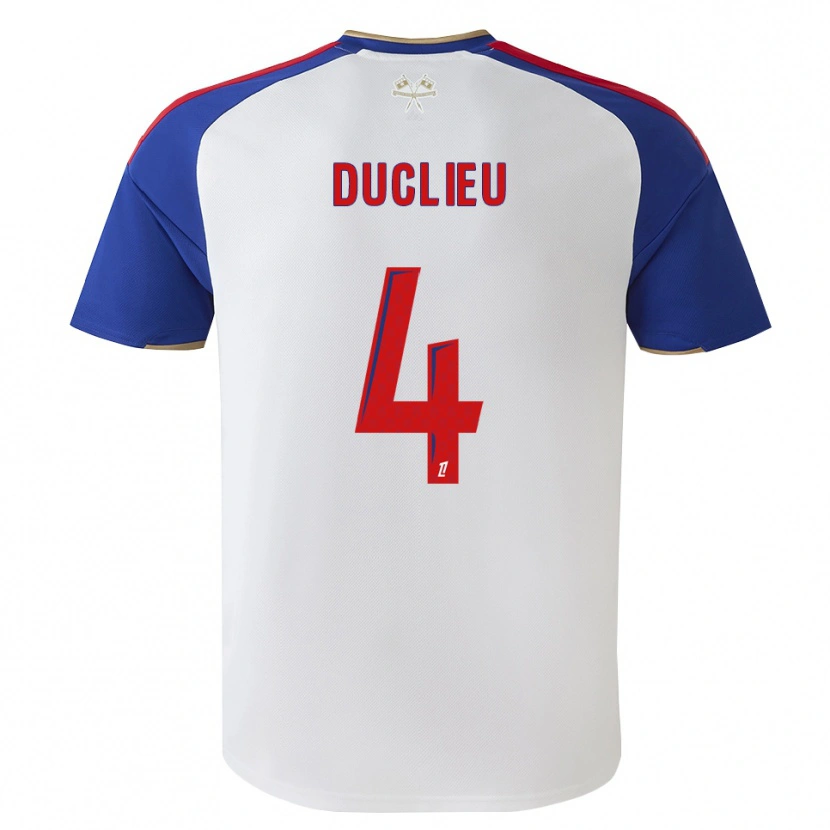 Danxen Barn Noah Duclieu #4 Kungligt Blå Röd Vit Hemmatröja Matchtröjor 2026/27 Tröjor T-Tröja