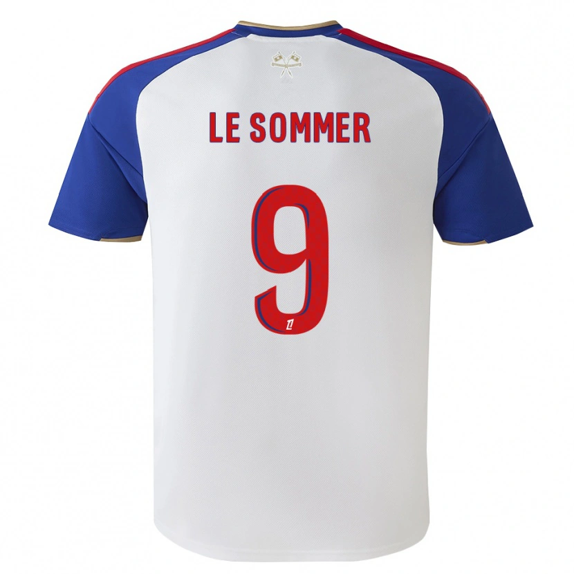 Danxen Barn Eugenie Le Sommer #9 Kungligt Blå Röd Vit Hemmatröja Matchtröjor 2026/27 Tröjor T-Tröja