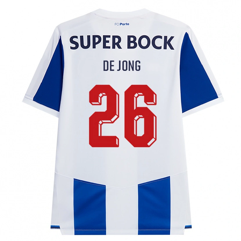 Danxen Barn Luuk De Jong #26 Blå Vit Röd Hemmatröja Matchtröjor 2026/27 Tröjor T-Tröja