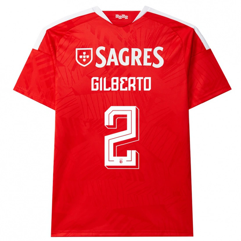 Danxen Barn Gilberto #2 Röd Vit Gul Hemmatröja Matchtröjor 2026/27 Tröjor T-Tröja