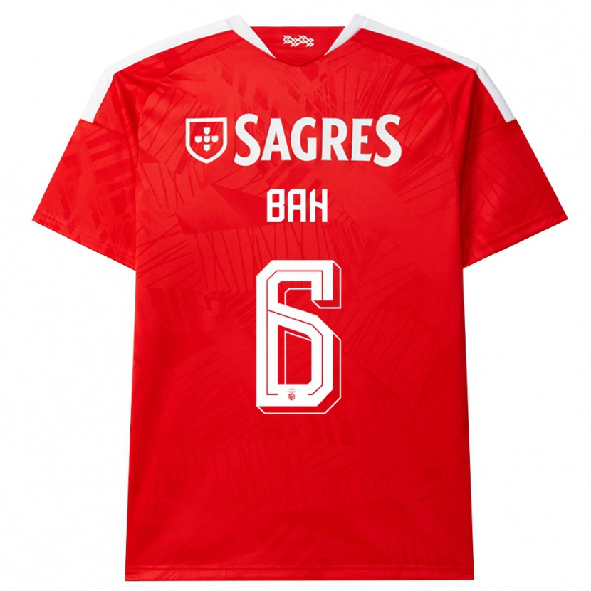 Danxen Barn Alexander Bah #6 Röd Vit Gul Hemmatröja Matchtröjor 2026/27 Tröjor T-Tröja