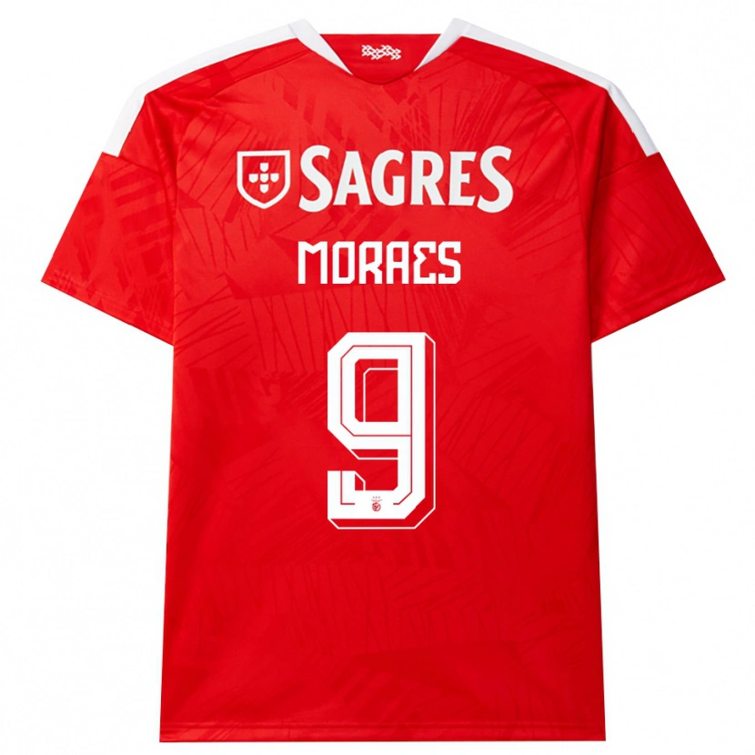 Danxen Barn Luca Moraes #9 Röd Vit Gul Hemmatröja Matchtröjor 2026/27 Tröjor T-Tröja