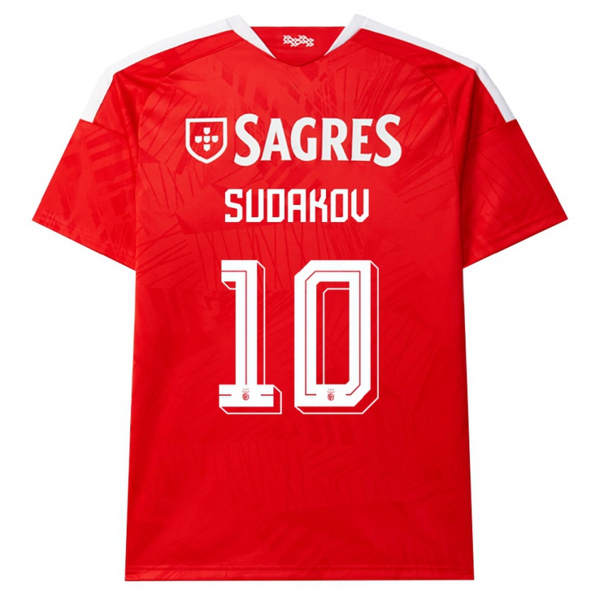 Danxen Barn Georgiy Sudakov #10 Röd Vit Gul Hemmatröja Matchtröjor 2026/27 Tröjor T-Tröja