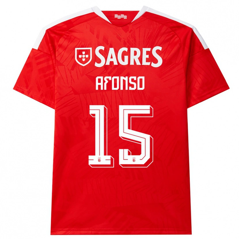 Danxen Barn Guilherme Afonso #15 Röd Vit Gul Hemmatröja Matchtröjor 2026/27 Tröjor T-Tröja