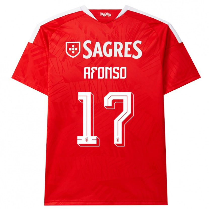 Danxen Barn João Afonso #17 Röd Vit Gul Hemmatröja Matchtröjor 2026/27 Tröjor T-Tröja